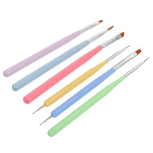 1Set Nail Art Drawing Pen Kit Manicure Supplies Nylon Wood Brush Set