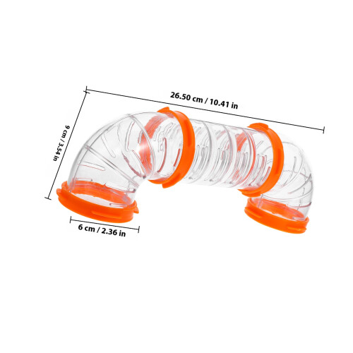Kleintierrohre Hamsterrohre Set Orange ABS 1