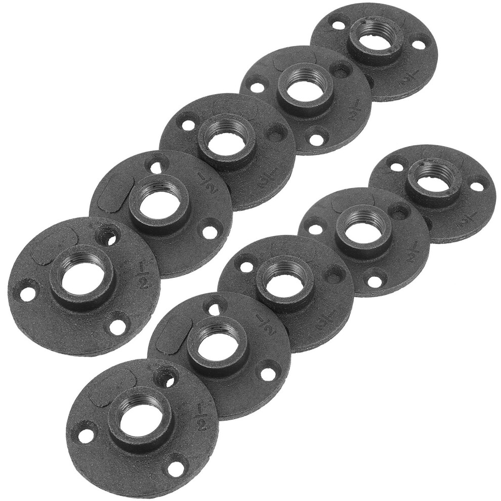 10Pcs Malleable Iron Floor Flange Fixed Bases For Home Furniture Decor 311235978584