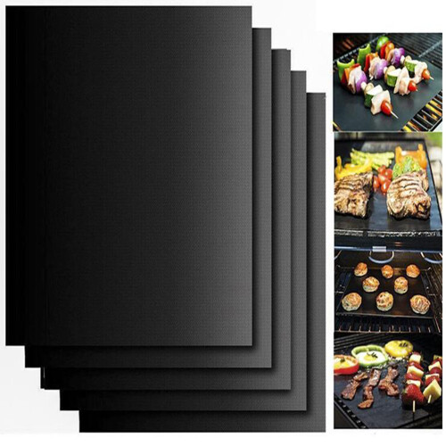 Non Stick BBQ Backmatten Schwarzen Glasfasern 3 Langlebig 1