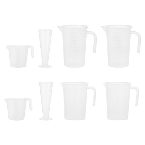 8 Messbecher Küchenmischkrug Transparent 2