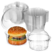 Clear Cupcake Behälter PET 50 Quadratisch
