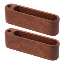 Light Brown Buchenholz Business Card Stand Storage