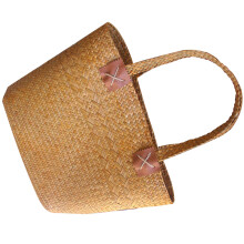 Creative Geflochtene Sommerhandtasche Mit Blumenmuster