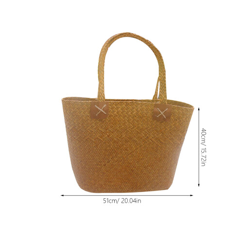Creative Geflochtene Sommerhandtasche Mit Blumenmuster 2