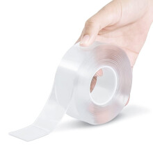 Double Sided Tape Heavy Duty Multipurpose Removable Mounting Tape Adhesive 9.84 Feet For Poster And Carpet White A2