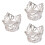 3 Legierung Diamant Krone Silber 6