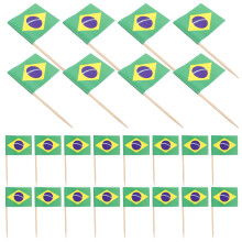 100Stk Obstspieße Brasilien Cocktail Spieße Cupcake Topping