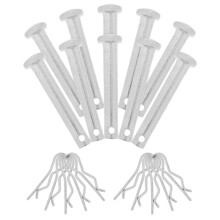 Dowel Pegs Metall 10 Sets 1,6x0,5x0,4 Zoll