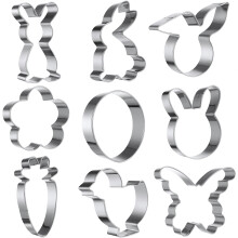 Favor Sticker Ausstechform Set 8,00x5,00x2,50 Cm Silber