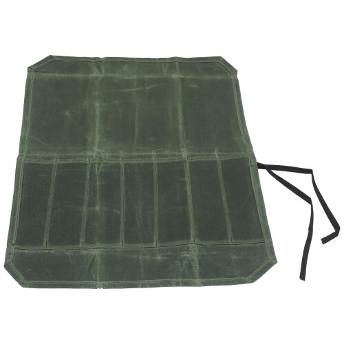 Waxed Canvas Roll Bag Olivgrün Organizer 1