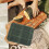 Waxed Canvas Roll Bag Olivgrün Organizer 4