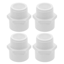 4 Rohradapter PVC‐Armatur Übergangsverbinder Kupplung