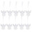 10 Metall Seitenmarkierer Silber Durchbrochenes Design 9