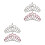 4 Krone Haarspangen Tiara Party Accessoire 8