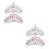 4 Krone Haarspangen Tiara Party Accessoire 7