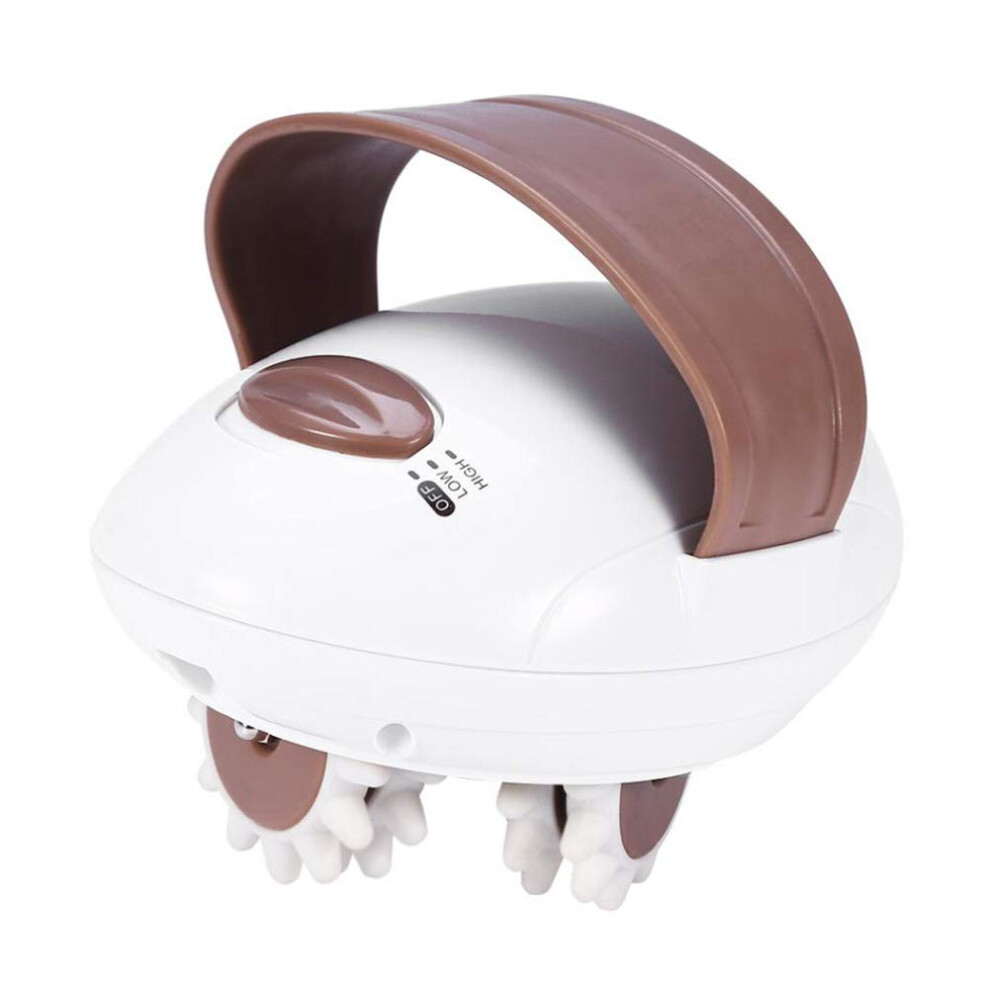 White Electric Mini Body Massager Full Body Slimmer Leg Massage Anti-Cellulite Gear Roller Device
