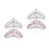 4 Krone Haarspangen Tiara Party Accessoire 9