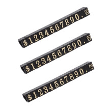 3Stk Display Schilder Golden
