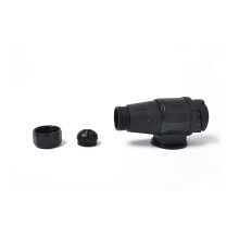 2Pcs 13 Pin Trailer Plug Adapter Durable Nylon Copper Black