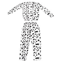 1 Set Kuh Pyjama Polyester Langarm Für Wintertage