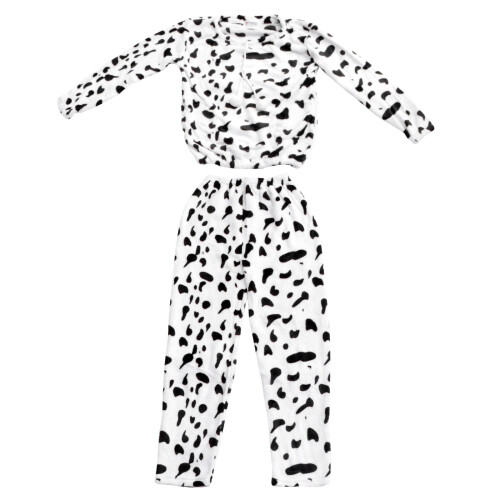 1 Set Kuh Pyjama Polyester Langarm Für Wintertage