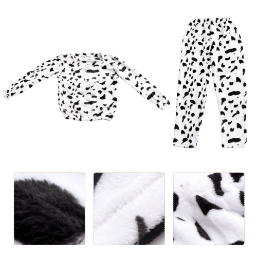 1 Set Kuh Pyjama Polyester Langarm Für Wintertage 1