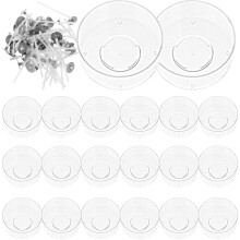 1 Set DIY Runde Mit Dochten Kunststoff Wachs-Schmelz-Behälter