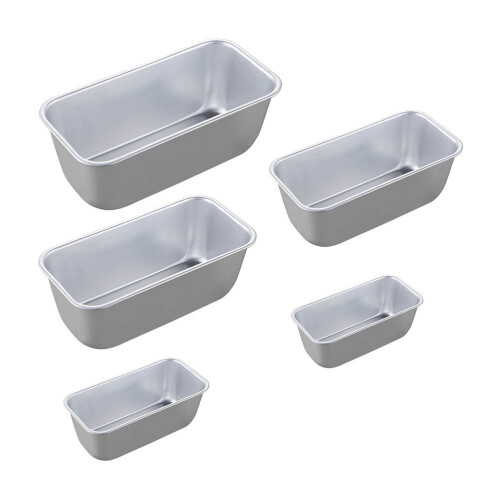 Toastformen Backform 5-teilig Antihaft Silber
