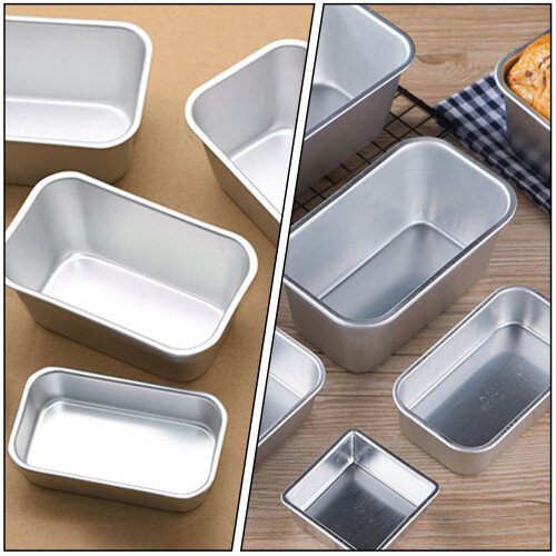 Toastformen Backform 5-teilig Antihaft Silber 2