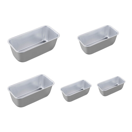 Toastformen Backform 5-teilig Antihaft Silber 1