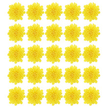 100Stk Plastik Chrysanthemen Blumen Aromadiffuser Gelb Dekoration