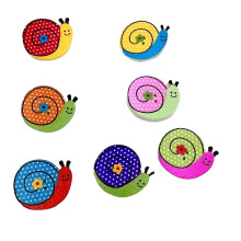 Snail Shape Button Mehrfarbig 50 1,1 Zoll