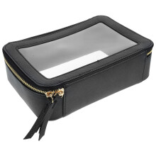 Schwarz Transparente Kosmetiktasche Reise Make-Up Aufbewahrung