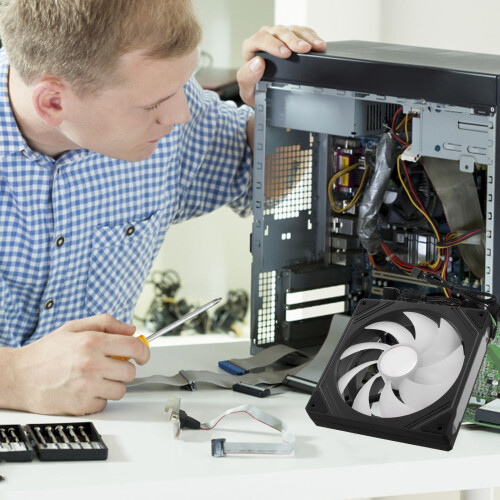 Case Lüfter, Computer Lüfter Für PC-Kühlung, Schwarze Kühlungslüfter 2