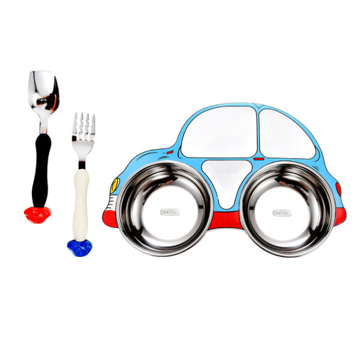 1 Set Essenbehälter In Auto-Form Mit Besteck Tablett