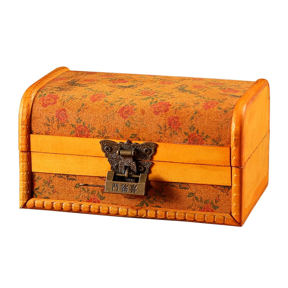 Vintage Jewellery Box Wooden Storage Box With Lock For Jewellery And Toys 18x13x9.5cm Model A Vintage Style Chest-image-OPC-PM6688Q-NEW