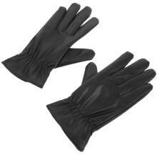Ein Paar Schwarze Kunstlederhandschuhe