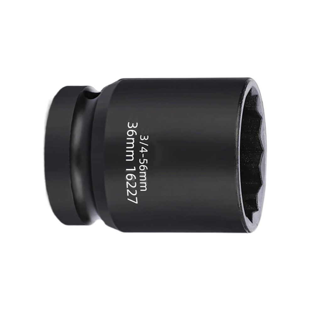 3/4-Inch Drive Socket 12-Point Impact Socket For Automotive And Machinery Maintenance High-Strength Alloy Steel 9016109369956