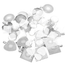 48 Teile Selbermach Silber Anhänger Mit Cabochons Für Schmuck