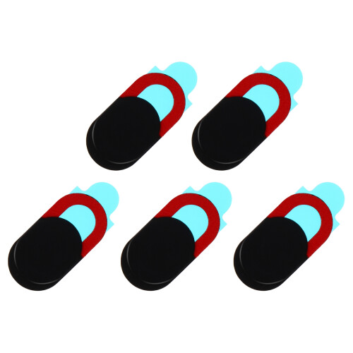 Sticker Webcam Abdeckung Mini Größe Schwarz Rot Für Handy Laptop 2