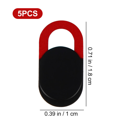 Sticker Webcam Abdeckung Mini Größe Schwarz Rot Für Handy Laptop 1
