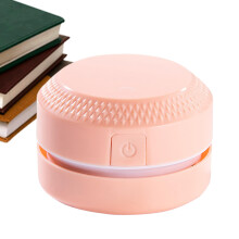 Desktop Cleaner Mini 360 Degree Suction Low Noise Desk Vacuum For Window Travel Dorm Room Pet Hair Keyboard Pink
