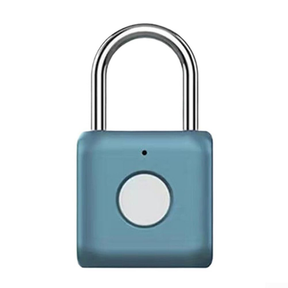 Fingerprint Lock Keyless Biometric Padlock With Alarm System Waterproof For Lockers Bicycles Outdoor Gold/Blue 9016109370594