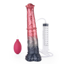 Squirting Anal Plug With Suction Cup Real Veins Dildo Sperm Squirting Function XX-Large Horse Design For Women And Men