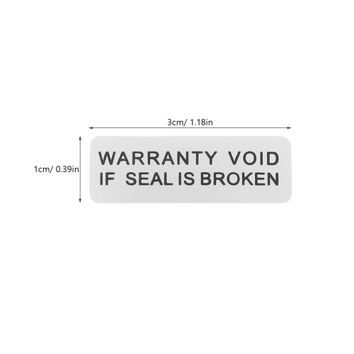 400St Waarschuwingsstickers Void Labels Zelfklevend Kleur 1