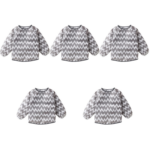 5Stück Oberbekleidung Essen Füttern Speichel Polyester 2