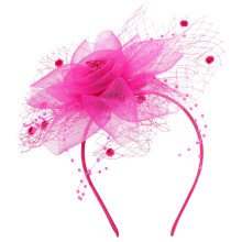 Tea Party Fascinator Kopfschmuck Haaraccessoire Rosafarbene 1Stk