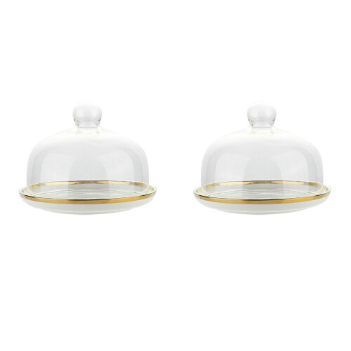 2 Sets Kuchenschutzhaube Mit Keramiktablett 1