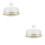2 Sets Kuchenschutzhaube Mit Keramiktablett 6